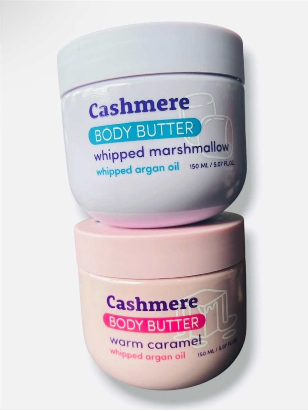 2 pack body butter whipped marshmallow and warm caramel 5oz NWT